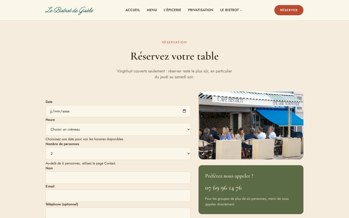 La réservation en ligne
