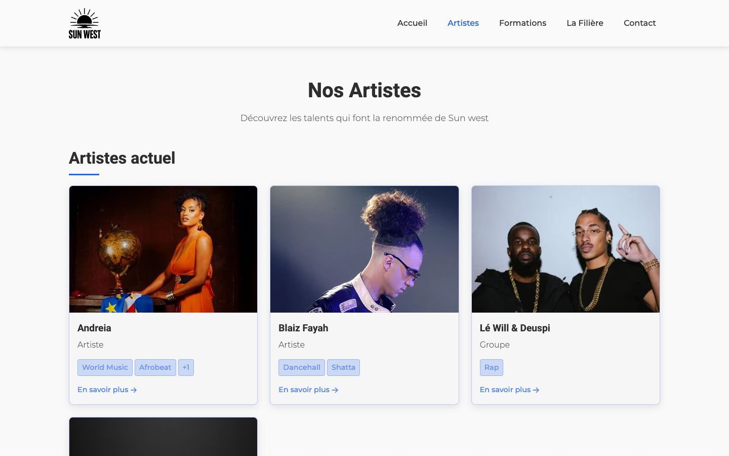 The label's artists